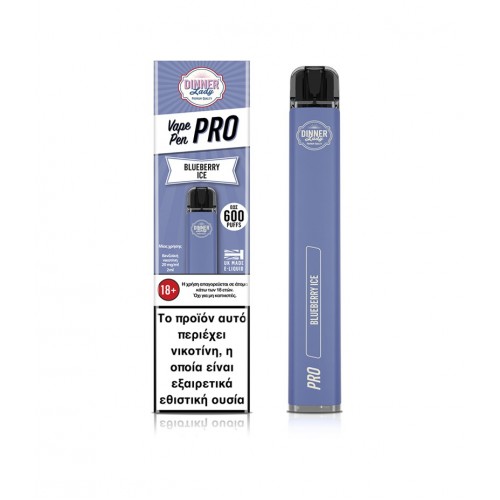 Dinner Lady Vape Pen Pro Blueberry Ice 2ml 20mg